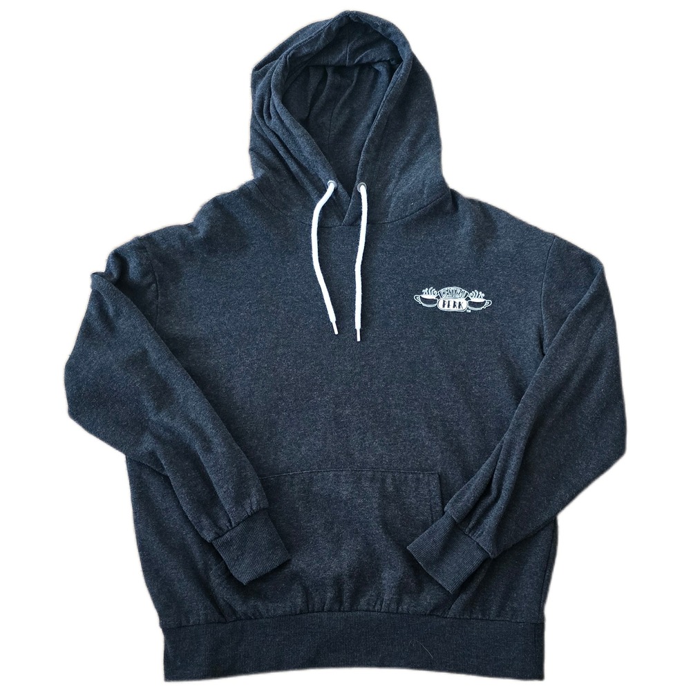 Friends Central Perk‎ Logo Hoodie Charcoal Gray M Medium